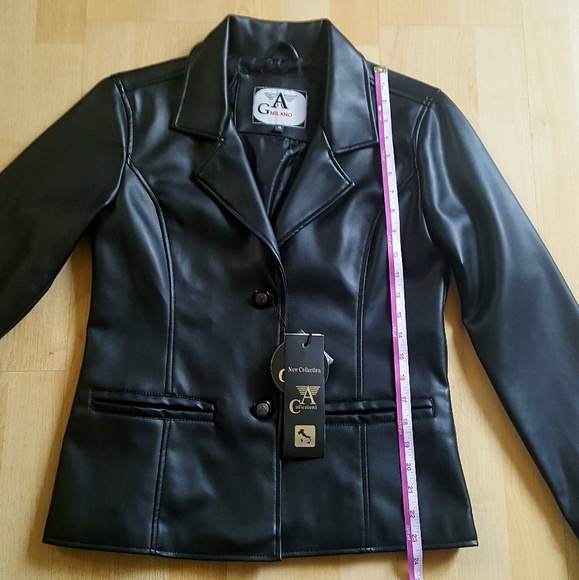 NWT Faux Leather Black Jacket - Picture 3 of 5